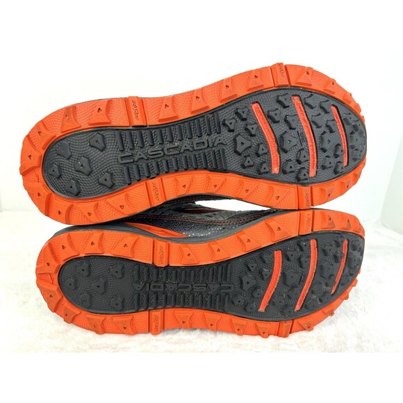 Brooks Cascadia 7 Trail Running Sneaker Shoes Mens 9.5 D Grey Orange 1101151D006 main image 8